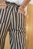 Shoreditch Stripe Lounge Flare Trouser Chocolate & Latte -